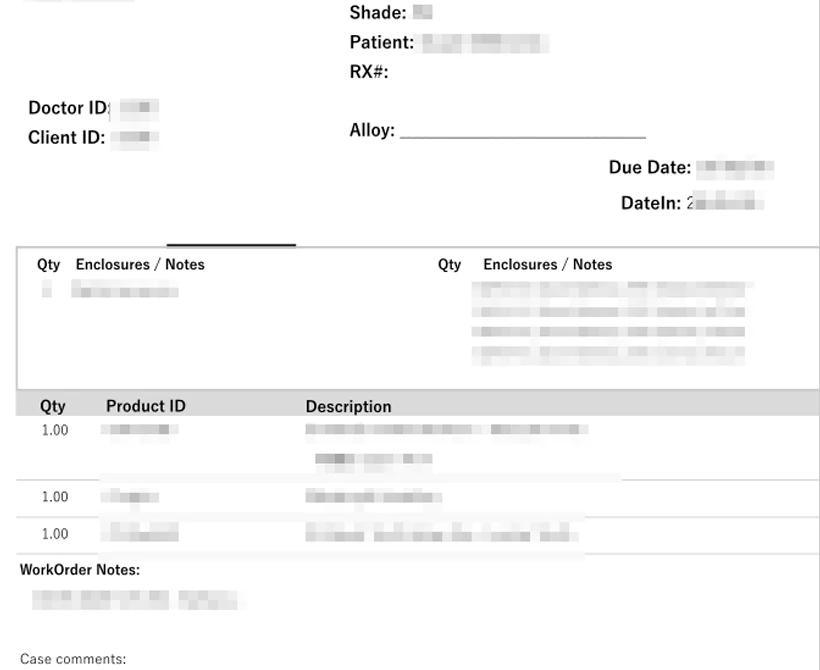 Dental case information review